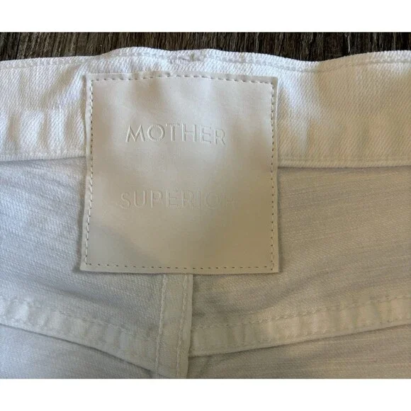 MOTHER Women's The Ditcher Crop Totally Innocent White Jeans Size 32 NWOT $189 - Picture 7 of 14